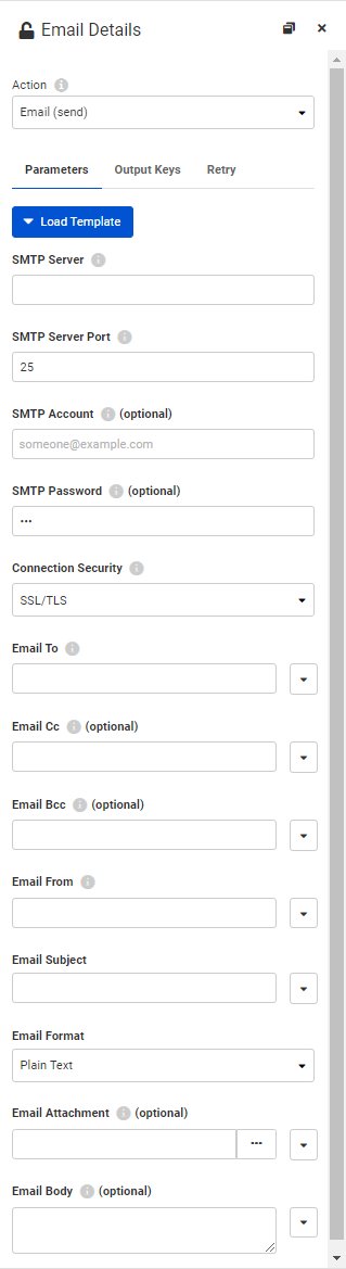 Configuring Email Details